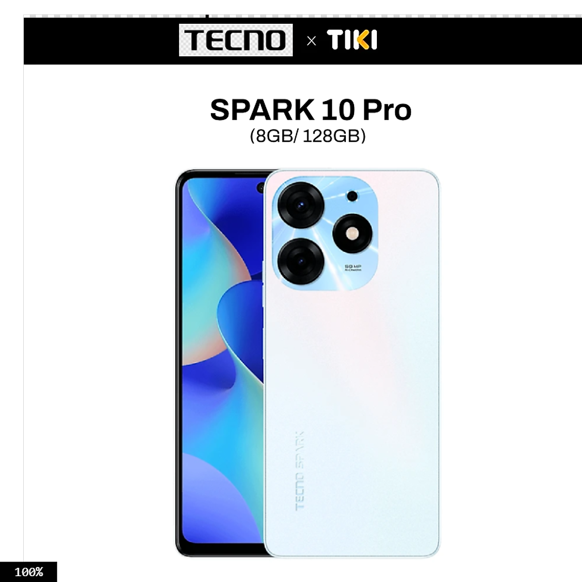 Điện thoại Tecno SPARK 10 Pro 8GB/128GB  Hàng chính hãng - Trắng