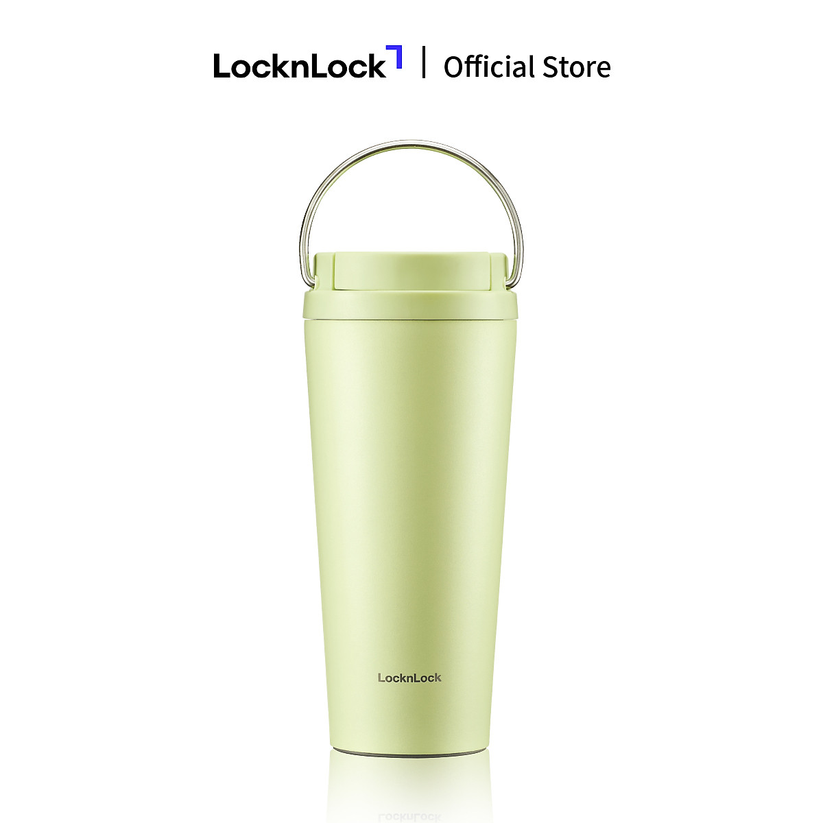 Bình giữ nhiệt LocknLock Bucket One-Touch LHC3345 có quai dung tích 550ml thép không gỉ - 3 màu - LHC3345GRN - Màu xanh lá