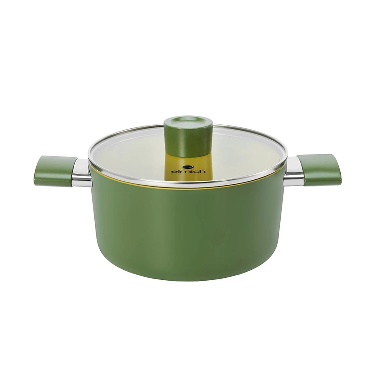 Nồi phủ sứ chống dính Elmich Olive EL-5532OV - Hàng chính hãng - 18cm