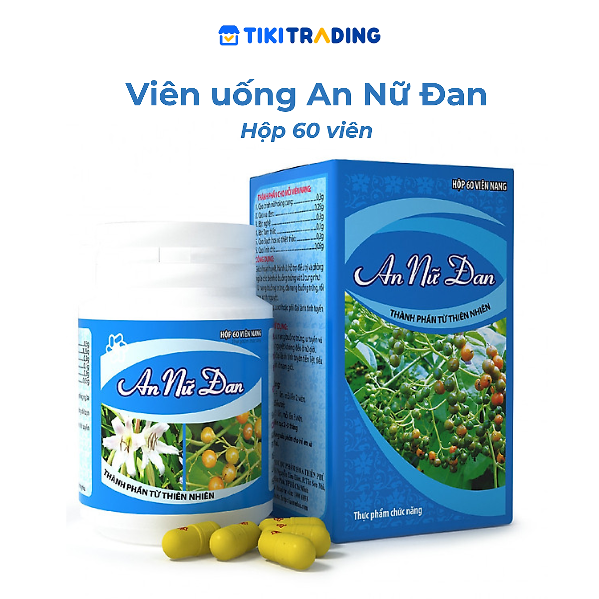 Viên uống hỗ trợ phòng ngừa và giảm kích thước u nang, u xơ An Nữ Đan (Hộp 60 viên)