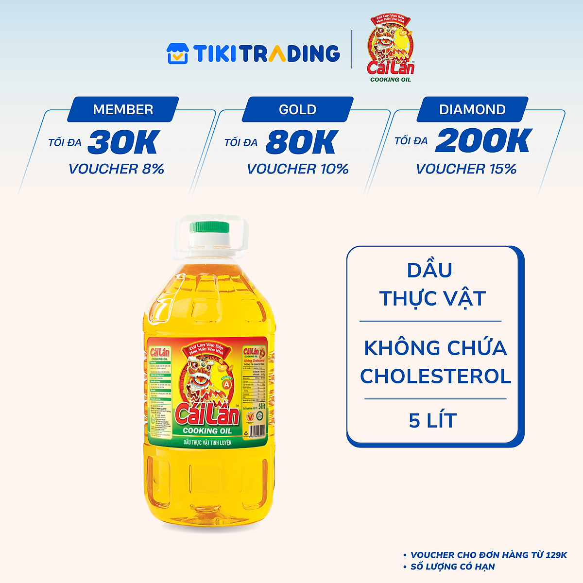 Dầu Ăn Cái Lân 1L / 2L / 5L - 5L