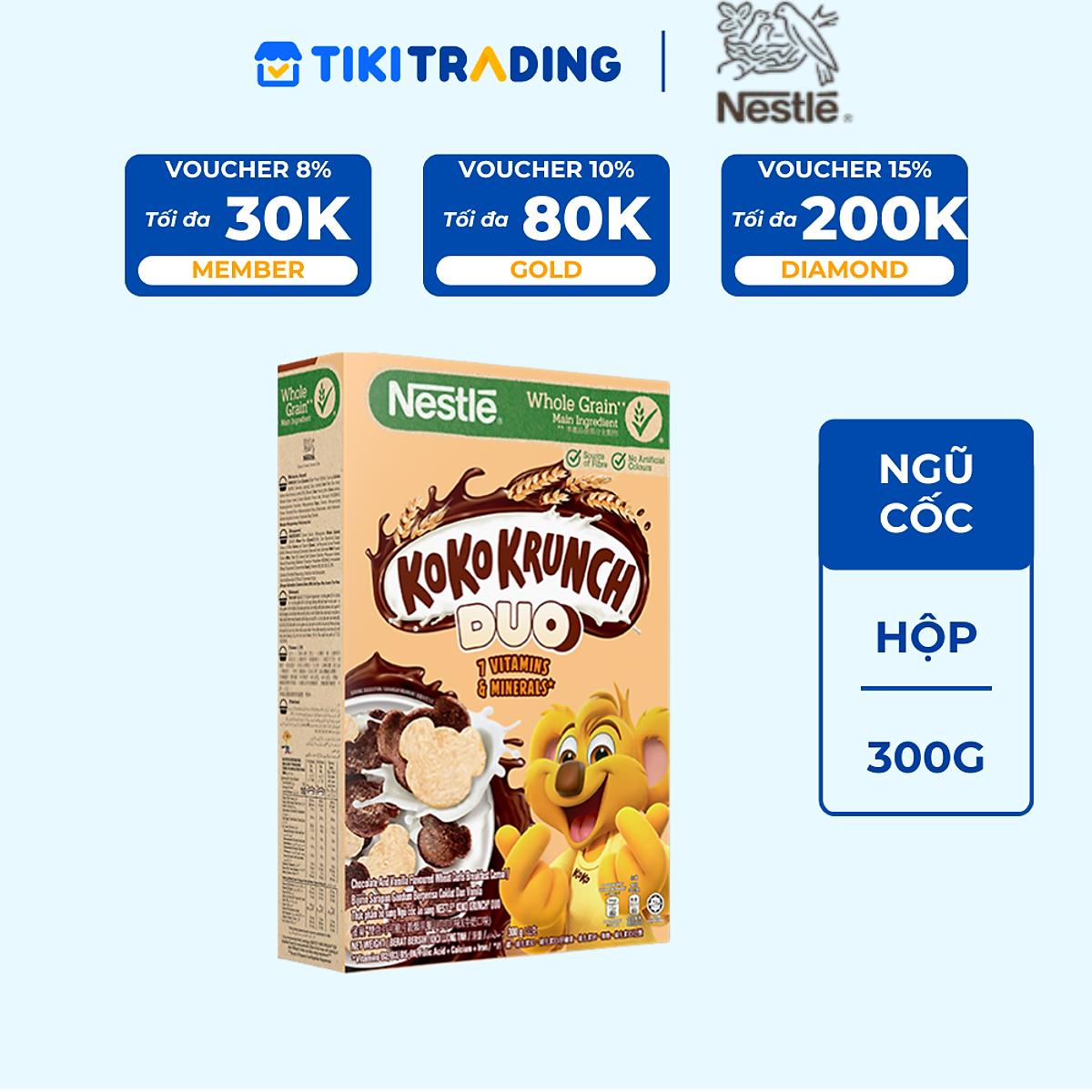 Ngũ cốc ăn sáng KOKO KRUNCH DUO (Hộp 300g)