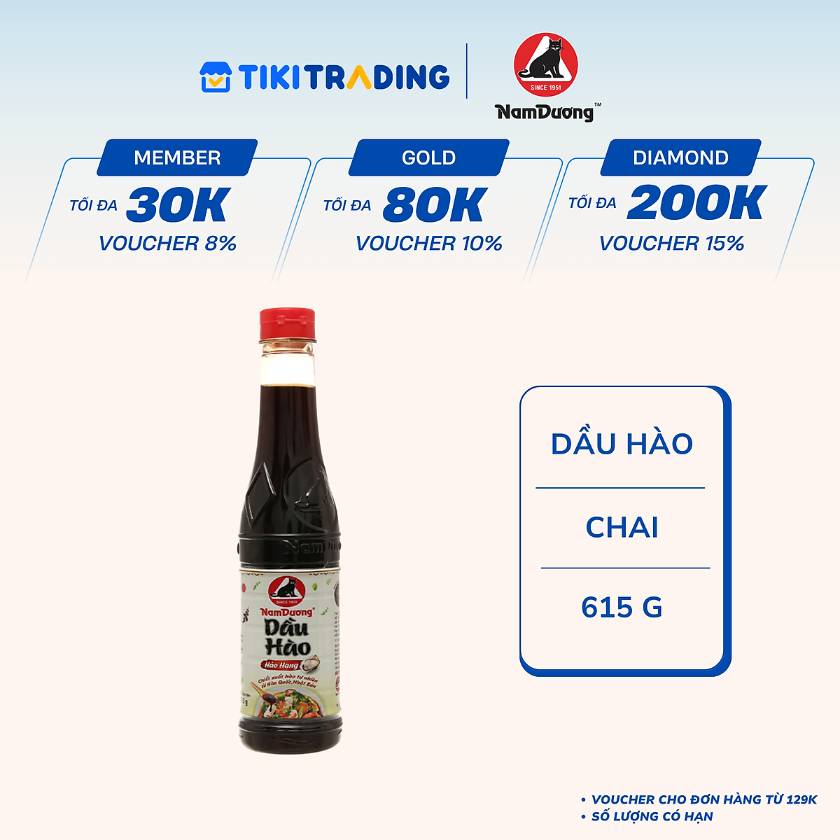 Dầu Hào Nam Dương 615g