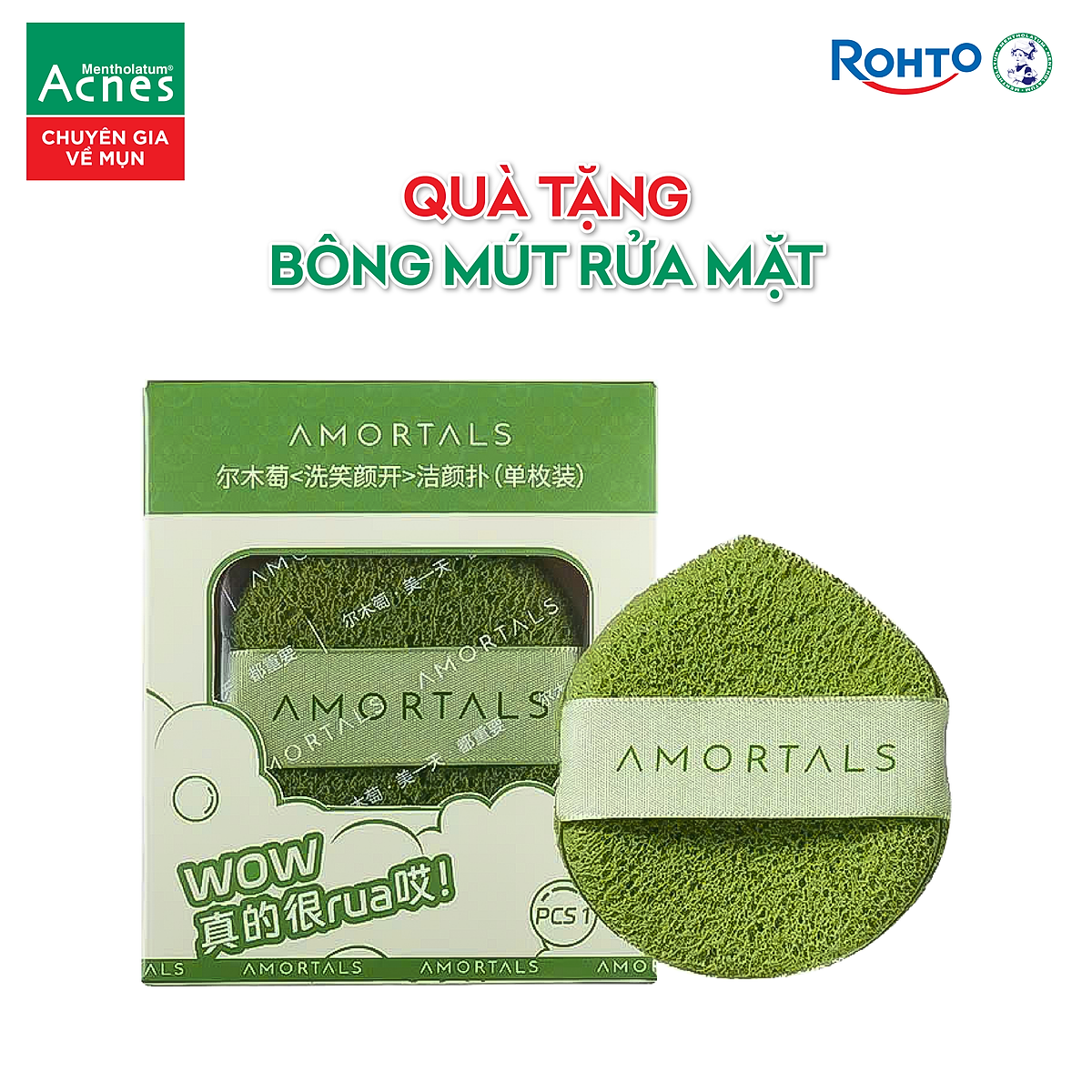 [Quà tặng] Bông rửa mặt giọt nước 2025