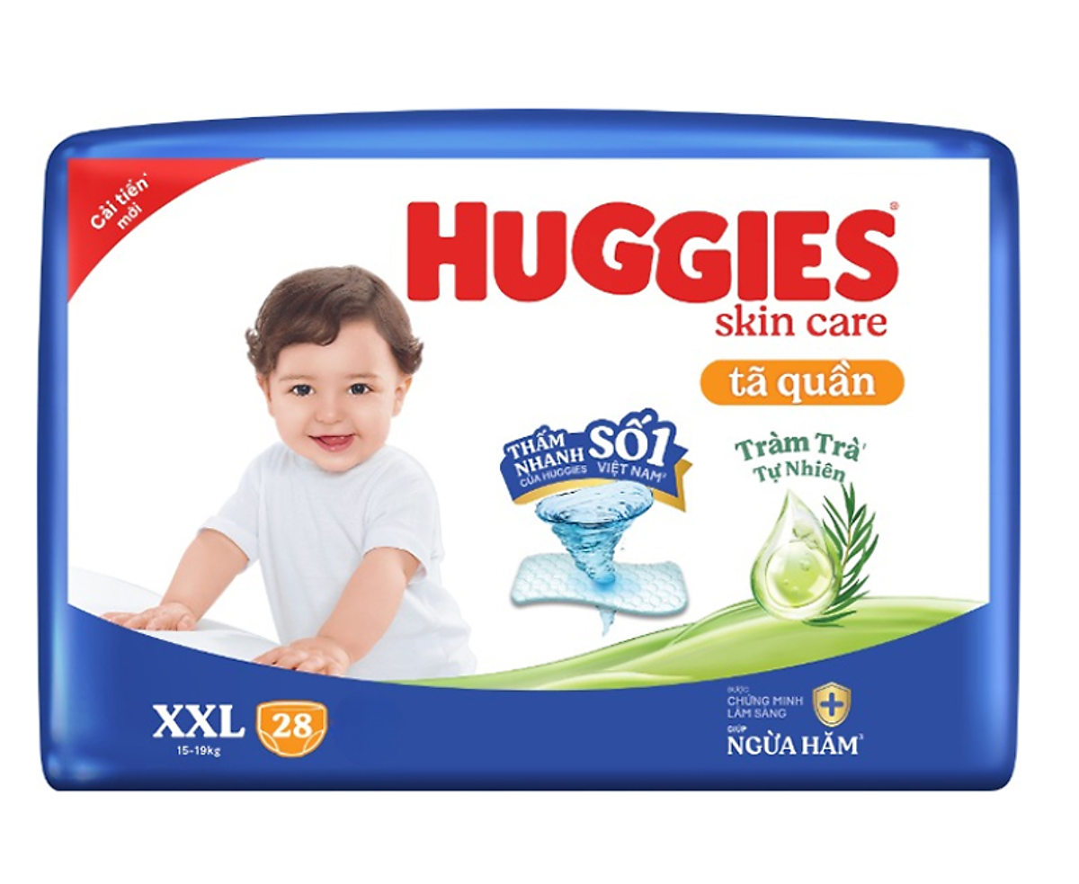 [Gift] Tã/bỉm quần Huggies Skin Care Jumbo XXL28 miếng  - Mẫu ngẫu nhiên