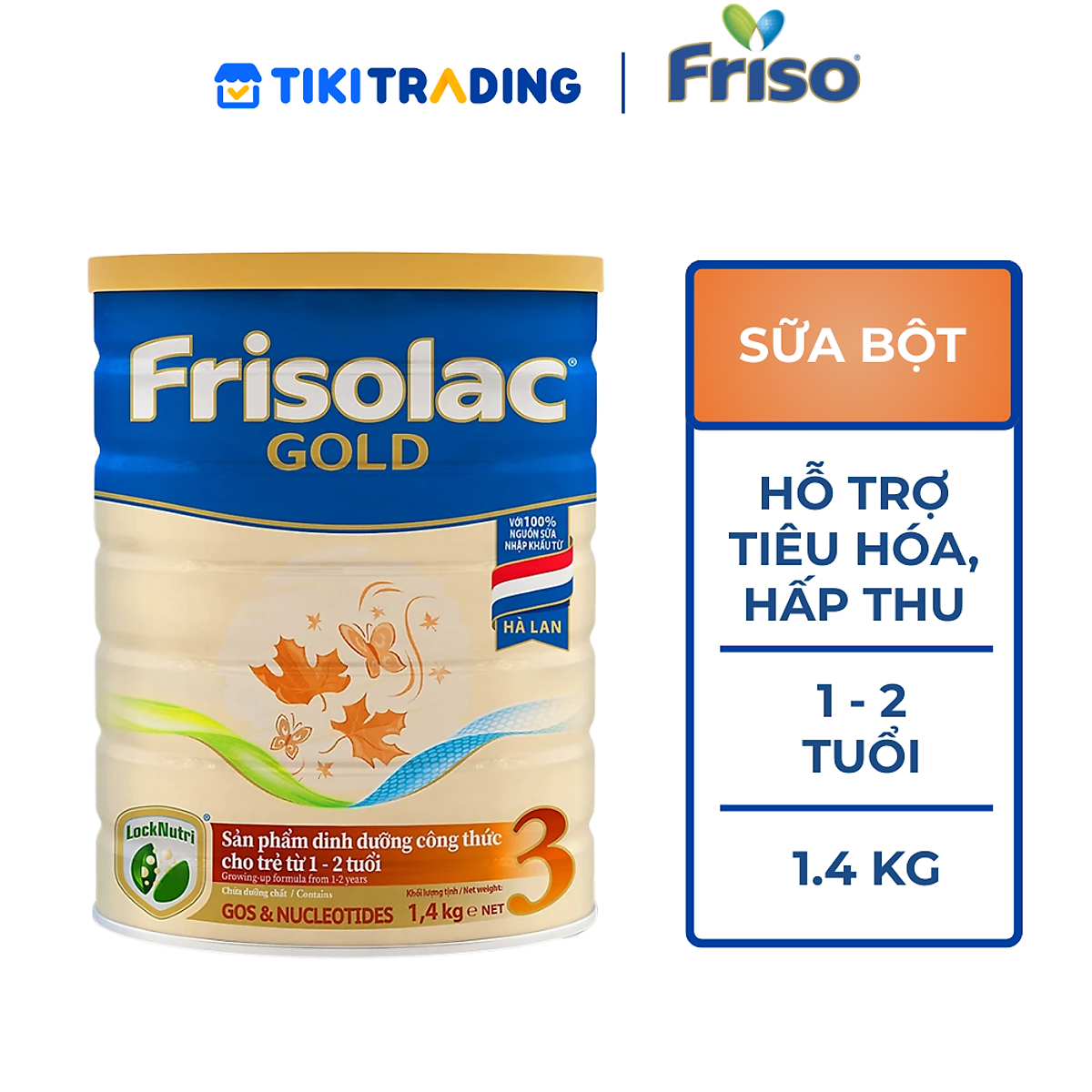Sữa Bột Frisolac Gold 3 1400g (Dành Cho Trẻ Từ 1 - 2 Tuổi)