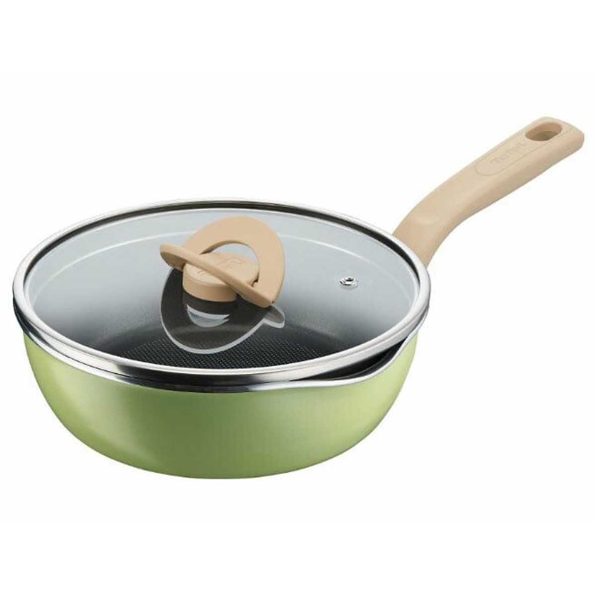 Chảo nồi có nắp chống dính đa năng Tefal One Pick Pot Pan 3 trong 1 - 22cm - Hàng chính hãng - Xanh