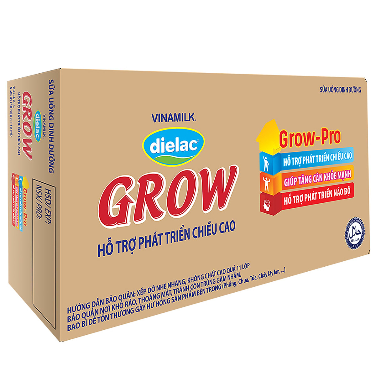Thùng 48 Hộp Sữa Bột Pha Sẵn Vinamilk Dielac Grow 110ml