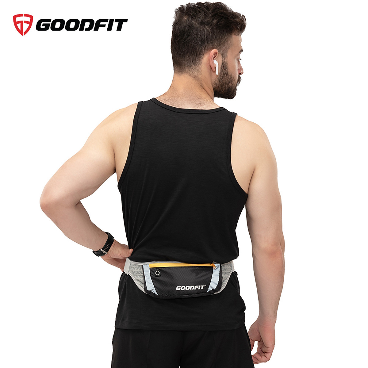 Túi đeo hông, đai chạy bộ nhiều ngăn chống nước, có phản quang Goodfit GF102RB