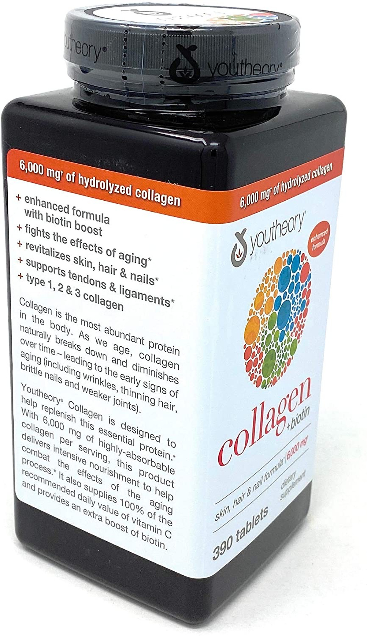 Thực phẩm chức năng Viên uống bổ sung Collagen+Biotin Youtheory (Collagen Type 1-2-3) 390 Viên - Mẫu mới