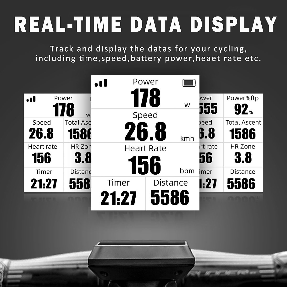 Smart GPS Cycling Computer Bike with BT 5.0 ANT+ Function Wireless