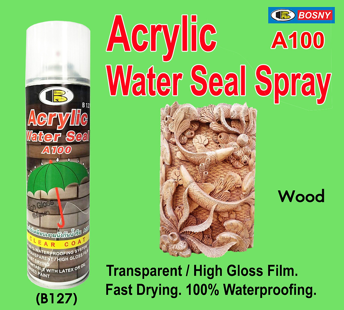 Lớp phủ chống thấm có màng BOSNY B127 bám dính tốt, chịu thời tiết ngoài trời