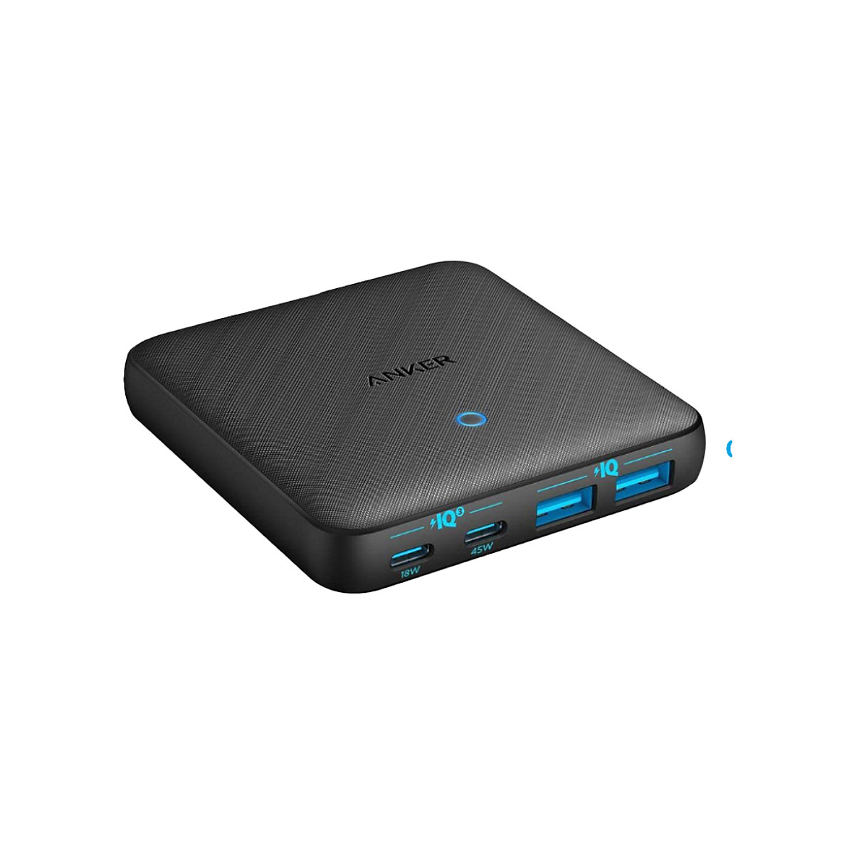 Adapter sạc Anker 4 cổng 63W / 45W GaN + PIQ 3.0 PowerPort Atom III Slim Tích Hợp USB Type-C - A2046 - Hàng chính hãng