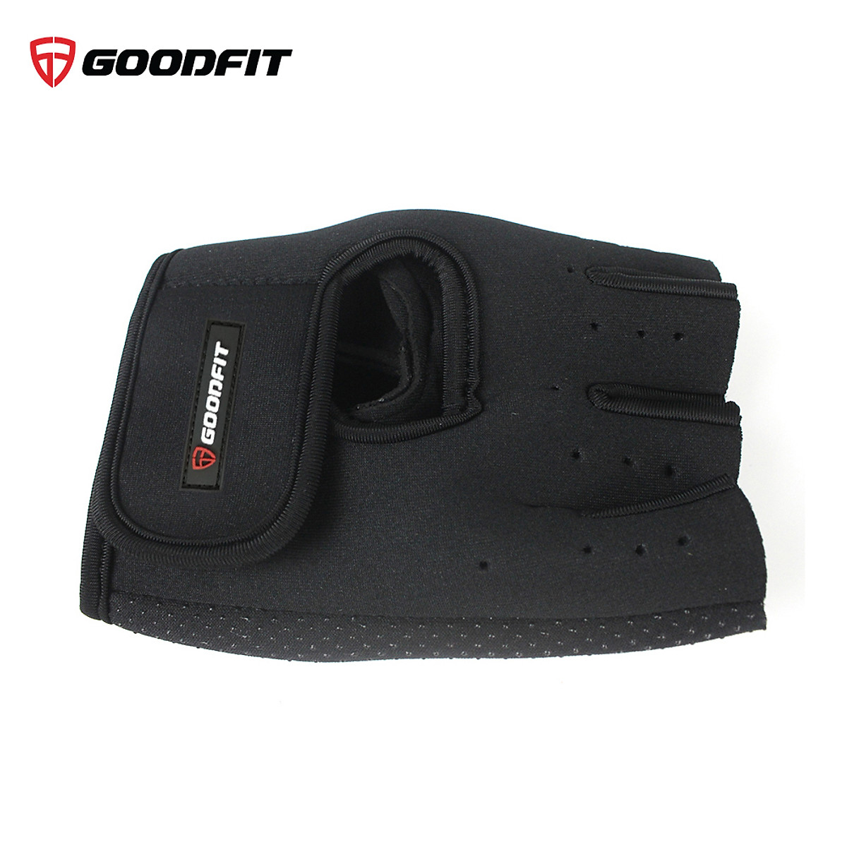Găng tay hở ngón, bao tay tập gym, tập đu xà nam nữ GoodFit đệm silicone chống trượt, vải đục lỗ thoáng khí GF202G