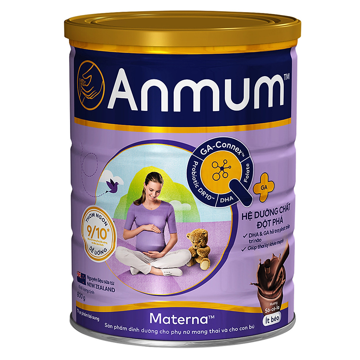 Sữa Bột Dành Cho Mẹ Bầu Anmum Materna Hương Chocolate 800g - Tặng bình nước thể thao