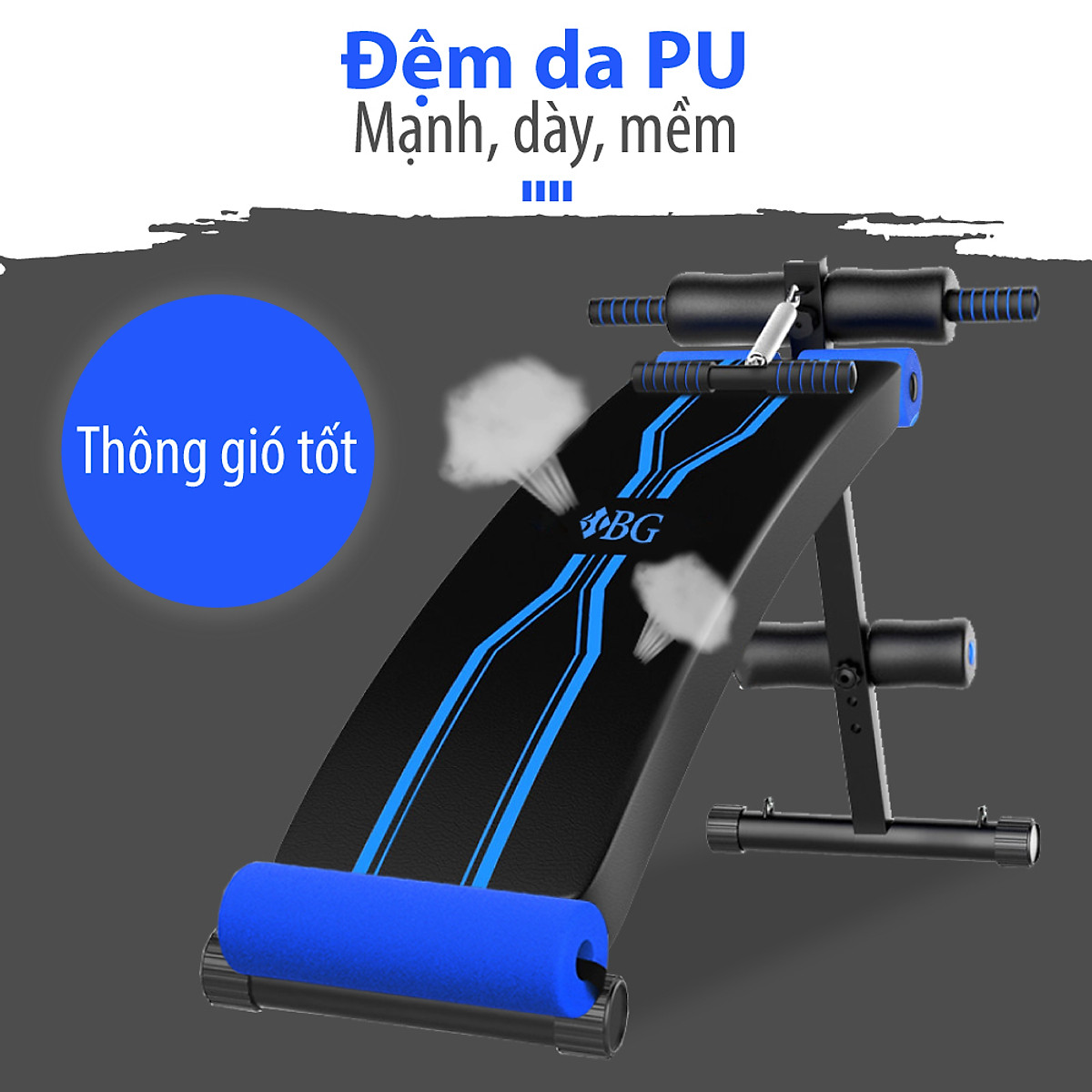 Ghế tập bụng cong muse - Ghế Tập cơ Bụng, Máy tập bụng, Ghế tập lực , máy gập cơ bụng (hàng nhập khẩu)