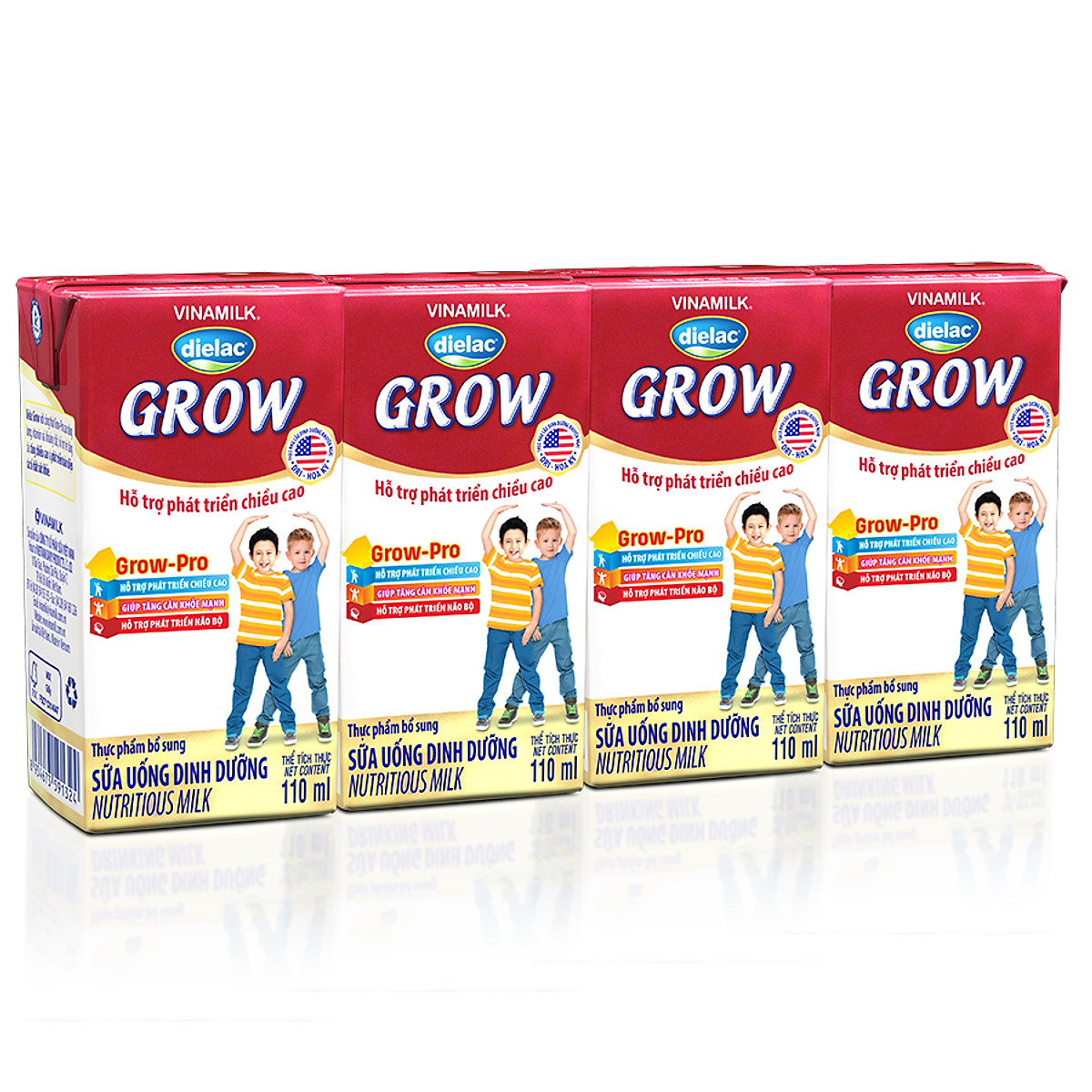 Thùng 48 Hộp Sữa Bột Pha Sẵn Vinamilk Dielac Grow 110ml