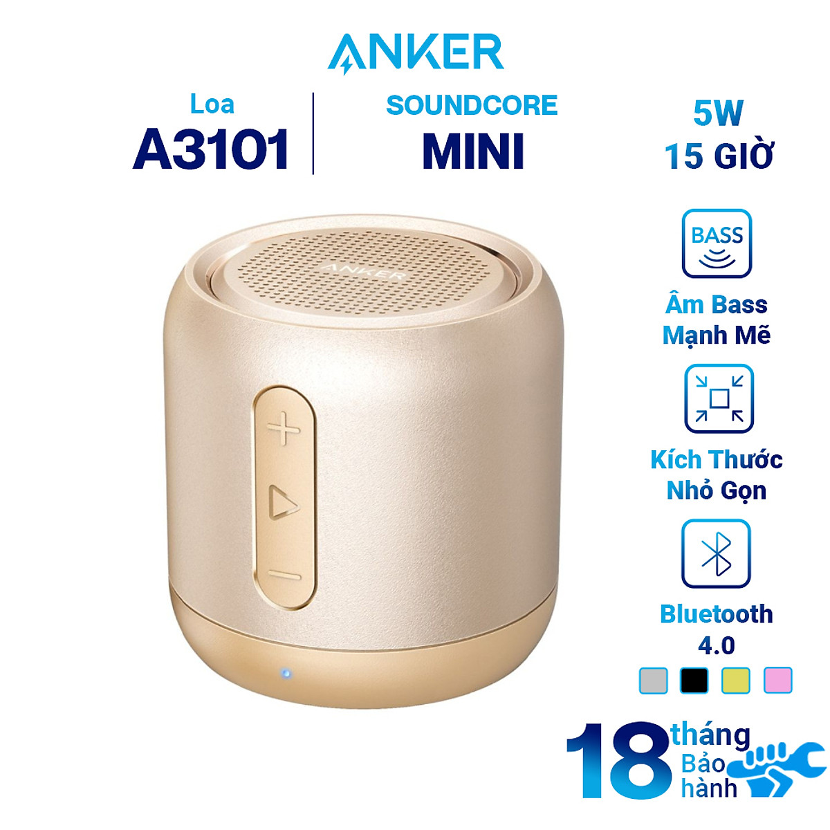 Loa Bluetooth Anker Soundcore Mini - A3101 - Hàng Chính Hãng