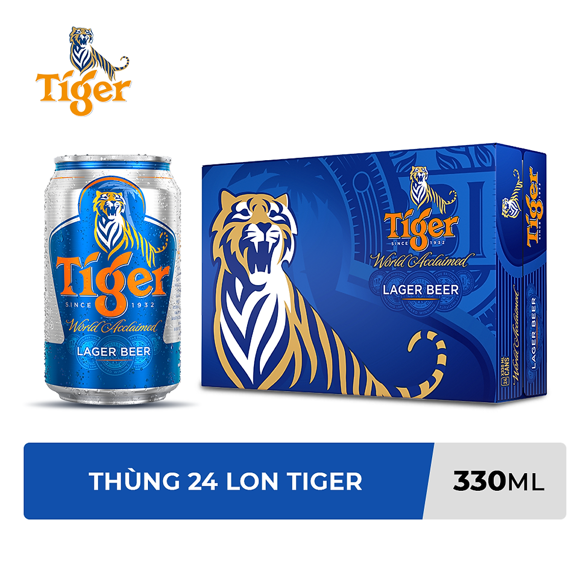 Mua Thùng Bia Tiger 24 Lon (330ml / Lon) tại Tiki Trading