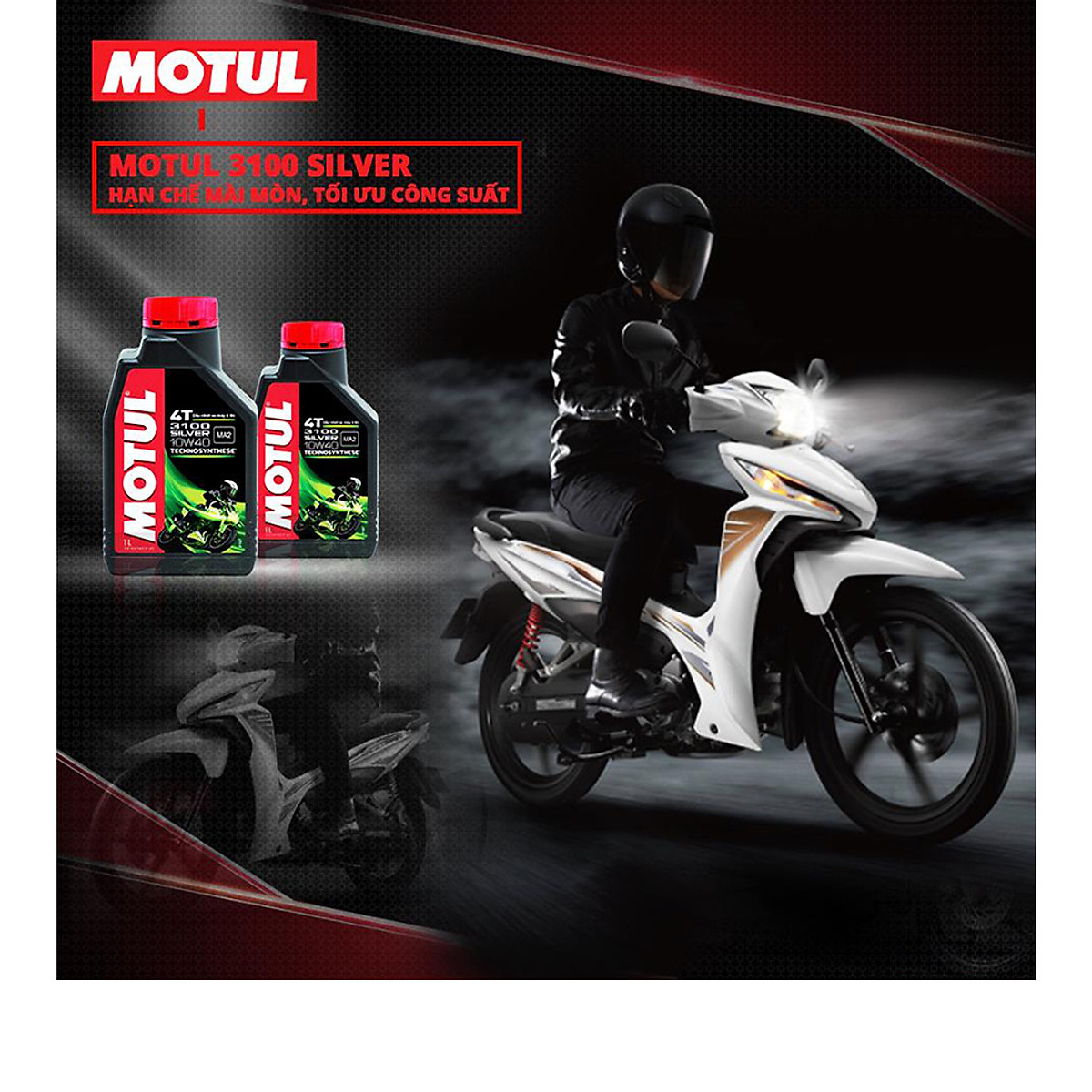 Nhớt Xe Số Motul 3100 Silver 4t 10w40 20x1l Vn (1L)