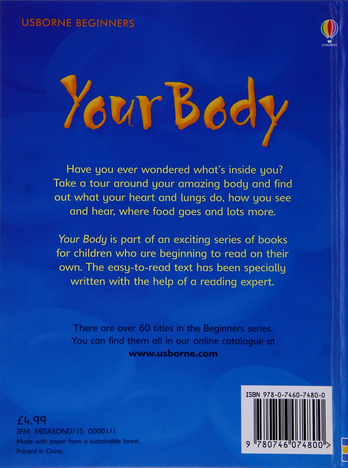 Usborne Beginners: Your Body (Hardback)