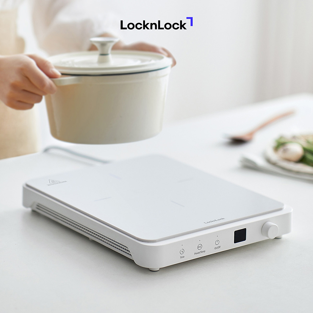 Bếp điện từ Locknlock Slim induction cooker EJI146WHT (1850W) - Hàng chính hãng