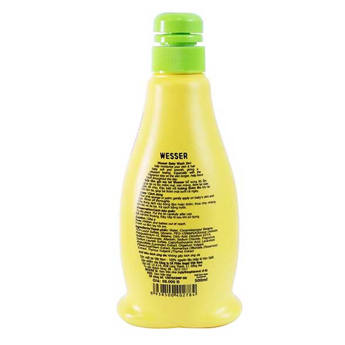 Sữa Tắm Gội Wesser 2in1 Hương Cỏ Xạ Hương (500ml) - Xanh Lá