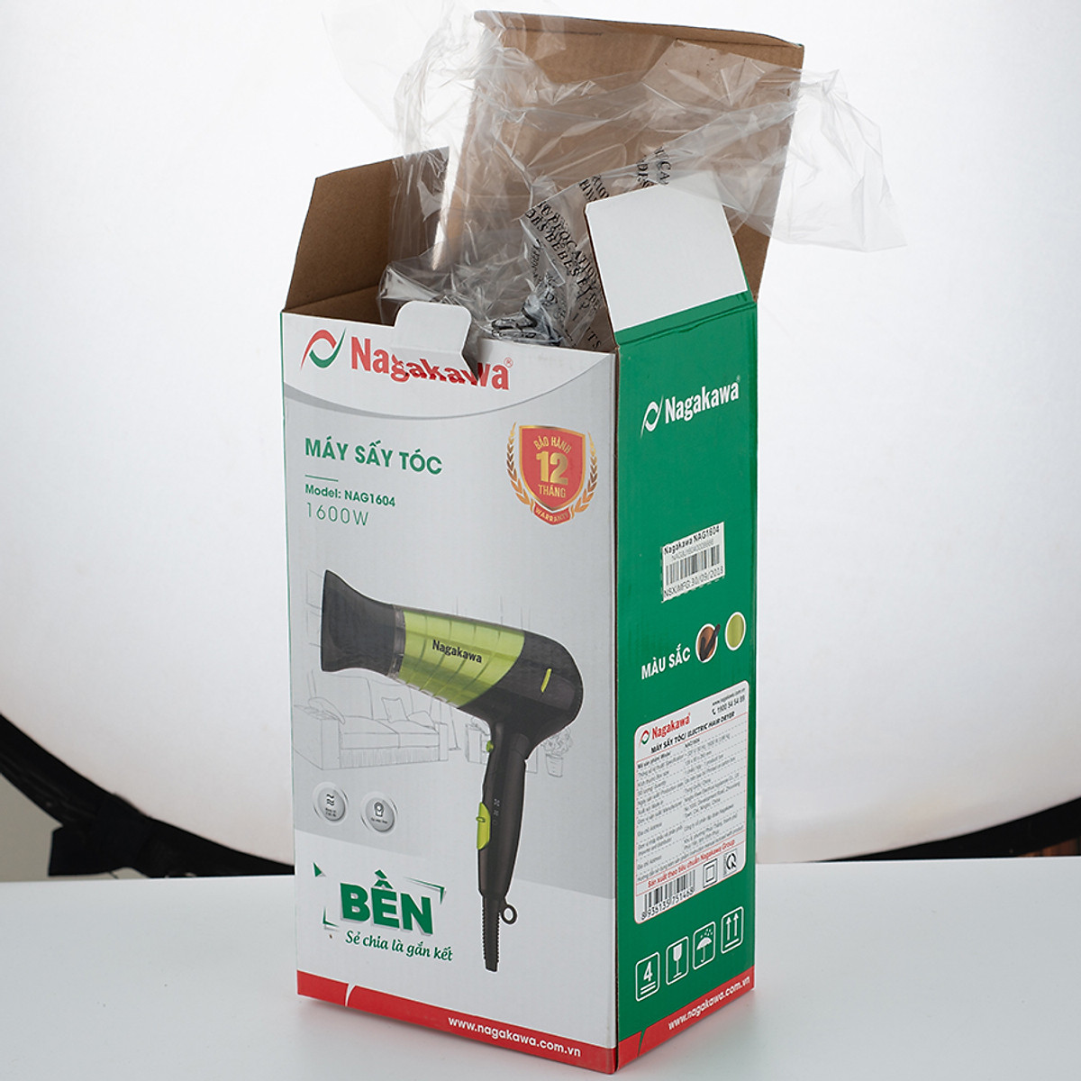 Máy Sấy Tóc Nagakawa NAG1604 (1600W) - Hàng Chính Hãng