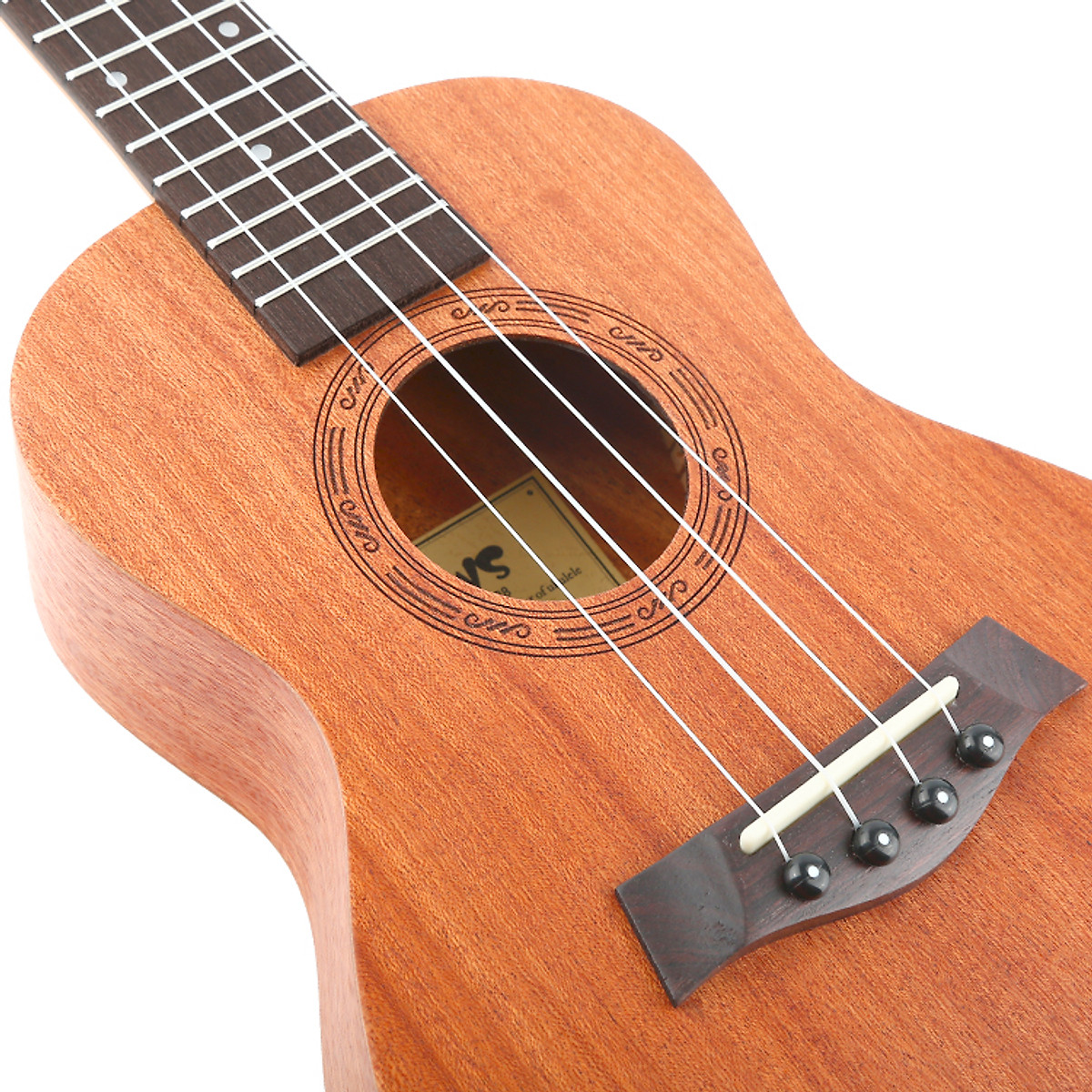 Bộ Đàn Ukulele Concert BWS - Bao, Capo, Móng Gẩy BWS (Bảo trì trọn đời - Uku Gỗ Mahogany trơn cỡ trung 23 inch B-01 - Kèm Sách giáo trình học Ukulele online cơ bản dài 80 trang)