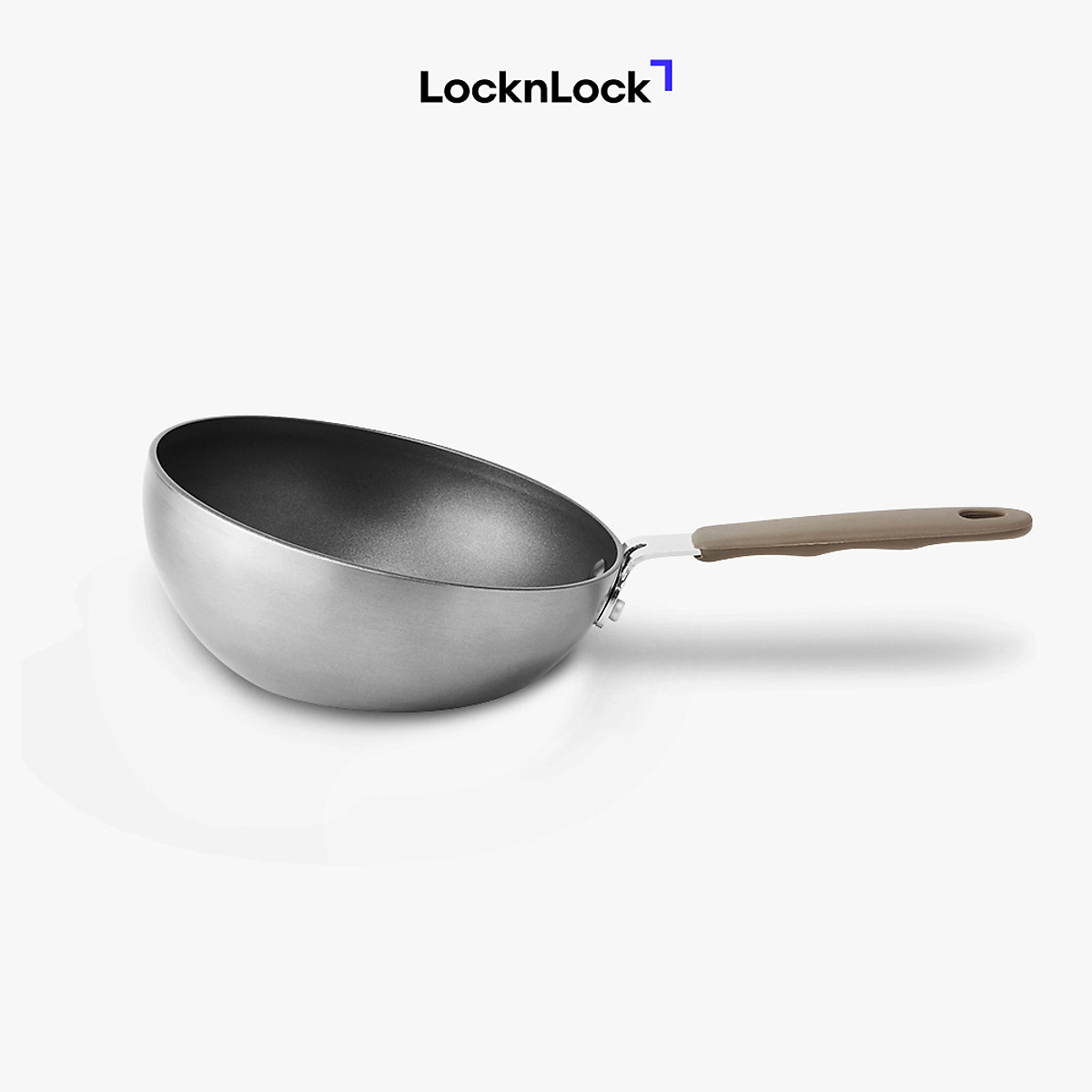 Chảo Wok Lock&Lock Handycook LHD1165 Có Tay Cầm 15.5cm - Màu Xám