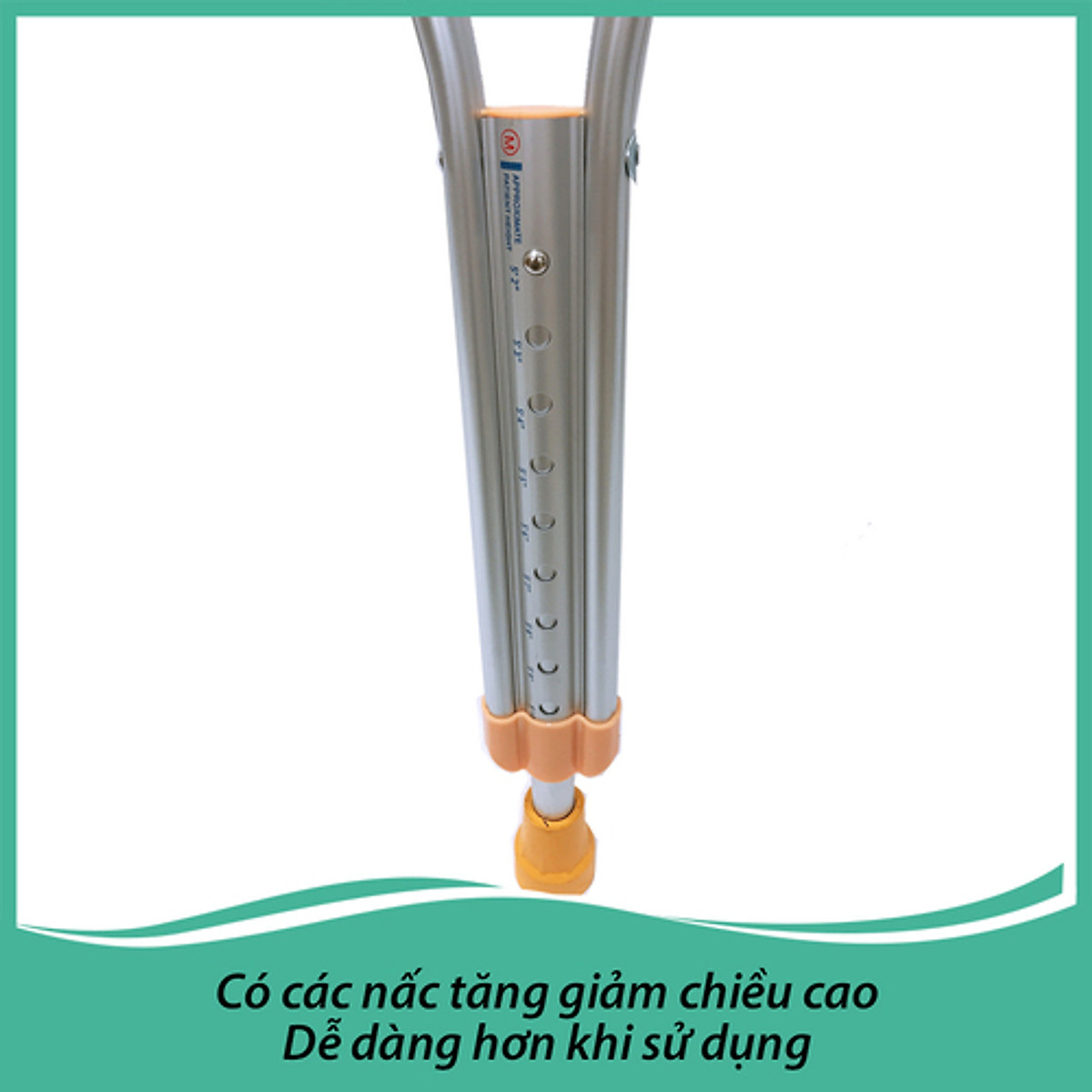 Nạng nách hợp kim nhôm cao cấp LUCASS C25 - Nạng tập đi cho người khuyết  tật, người bị tai nạn phục hồi chức năng - 1 Đôi - HÀNG CHÍNH HÃNG | Tiki