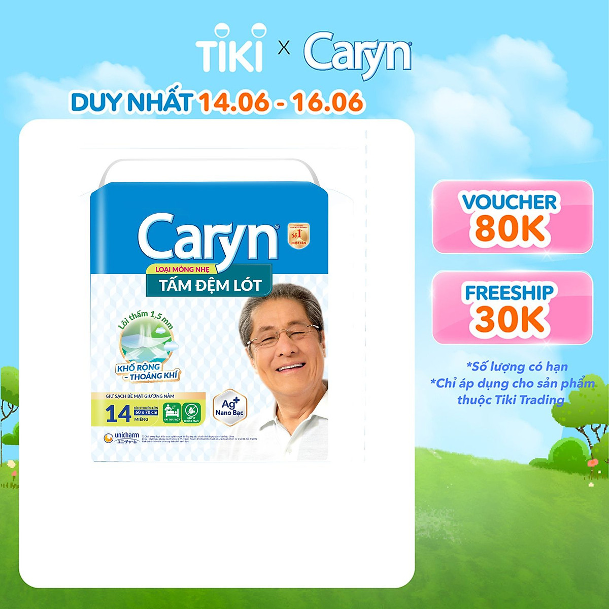 Tấm Đệm Lót Caryn Mỏng Nhẹ (14 Miếng)
