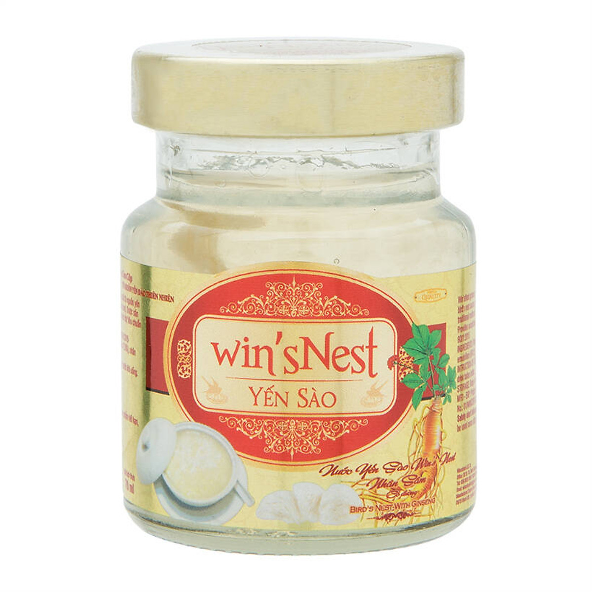 Nước Yến Sào win'sNest Nhân Sâm (6 Lọ x 70 ml / Hộp)