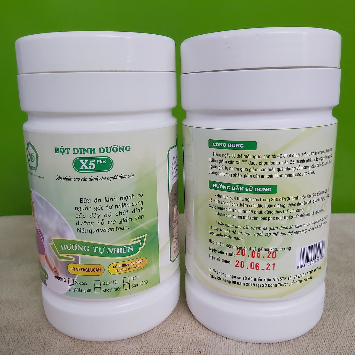 2 Hộp Bột Dinh Dưỡng Dành Cho Người Thừa Cân: Hỗ trợ Giảm Cân- An Toàn-Tăng Sức Đề Kháng-Tiêu Mỡ-Giảm Mệt Mỏi-Đẹp Da-Đẹp Dáng (Ngũ cốc Hỗ trợ giảm cân)