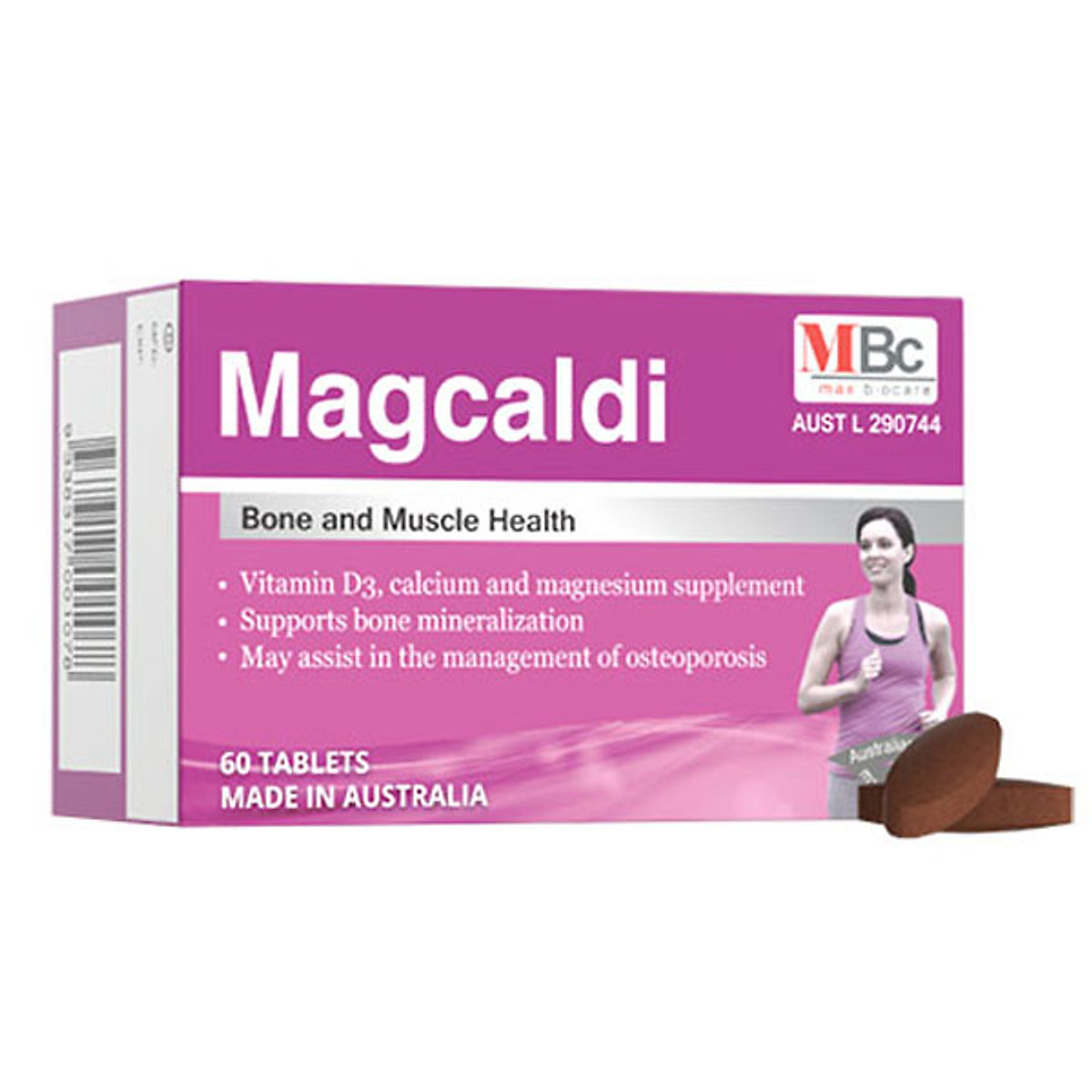 Thực phẩm Bảo Vệ Sức Khỏe Magcaldi Bổ sung canxi hữu cơ, magie và vitamin D3 dành cho phụ nữ , trẻ em & người lớn