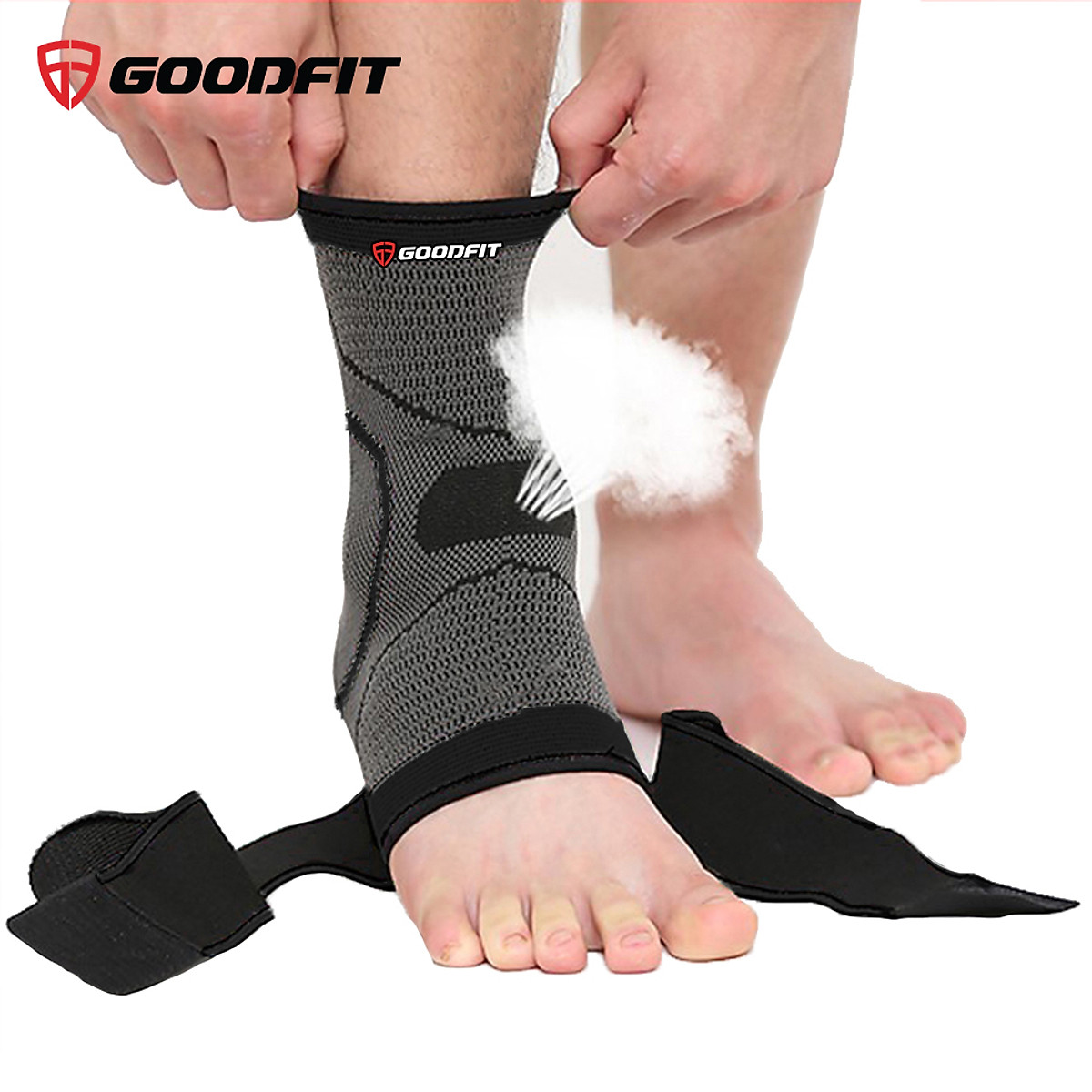 Băng bảo vệ cổ chân thể thao đàn hồi GoodFit GF614A