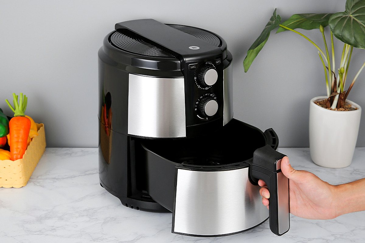 Nồi chiên không dầu vỏ kim loại Mishio MK220 5L - Hàng chính hãng