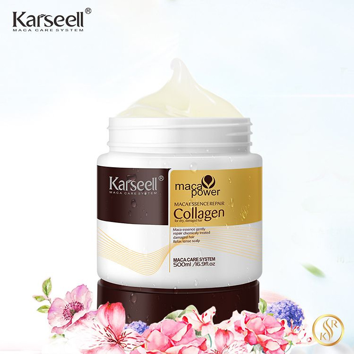 Kem Ủ Tóc Collagen Karseell Maca 500ml (Hủ)
