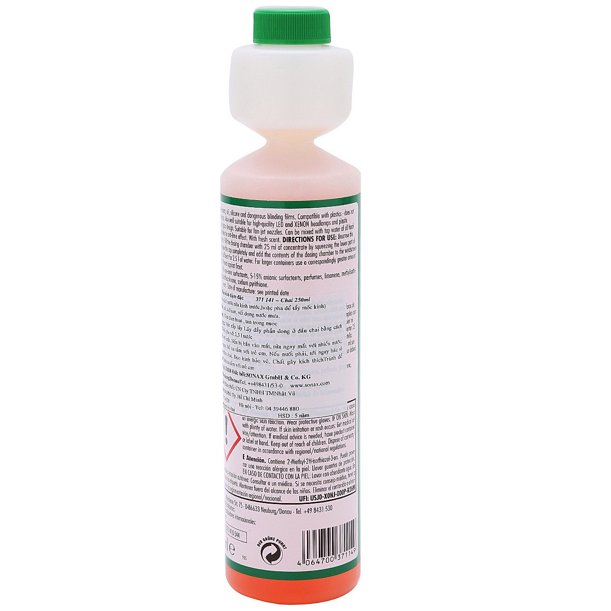 Dung dịch rửa kính đậm đặc Sonax Clear View 1:100 371141 250ml