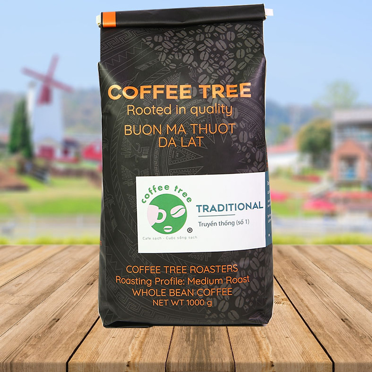 Coffee Tree truyền thống số 1 đậm đà, gu mạnh - Cà phê hạt nguyên chất 100%