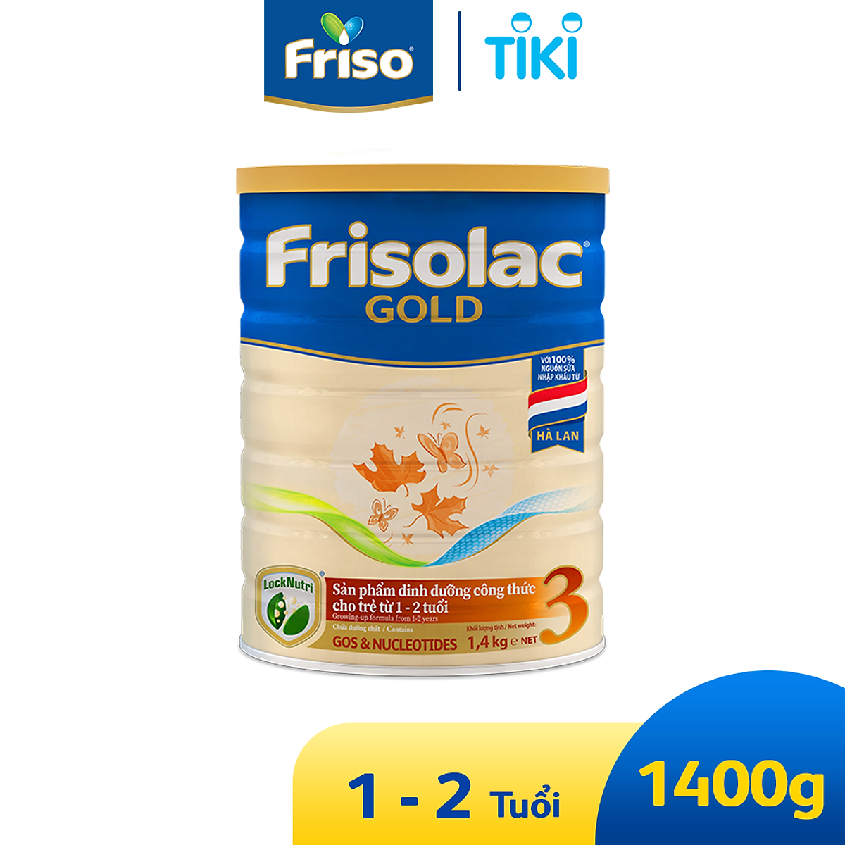 Sữa Bột Frisolac Gold 3 1400g (Dành Cho Trẻ Từ 1 - 2 Tuổi)