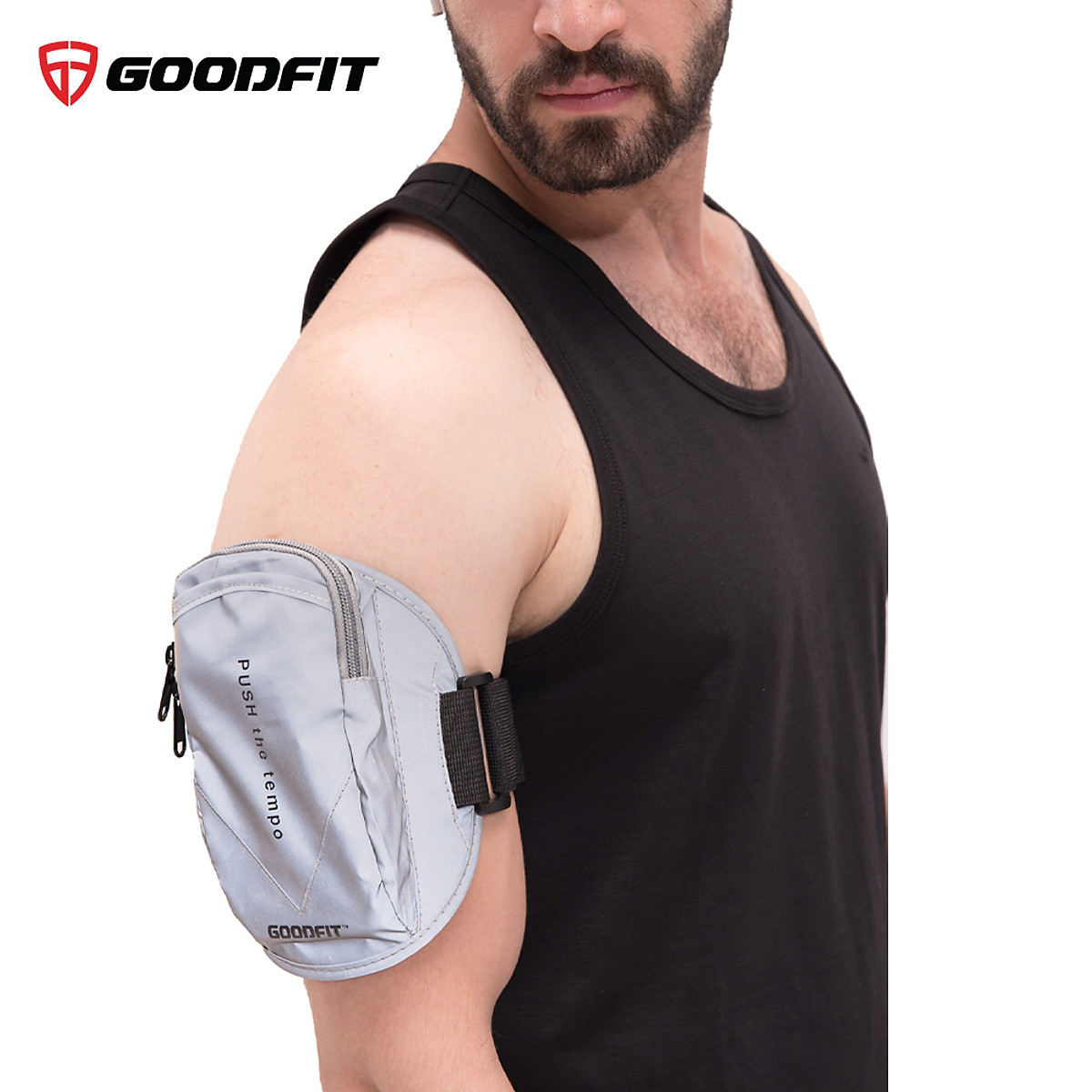 Đai đeo chạy bộ, túi đựng điện thoại đeo tay chạy bộ GoodFit chống nước, phản quang Goodfit GF201RA