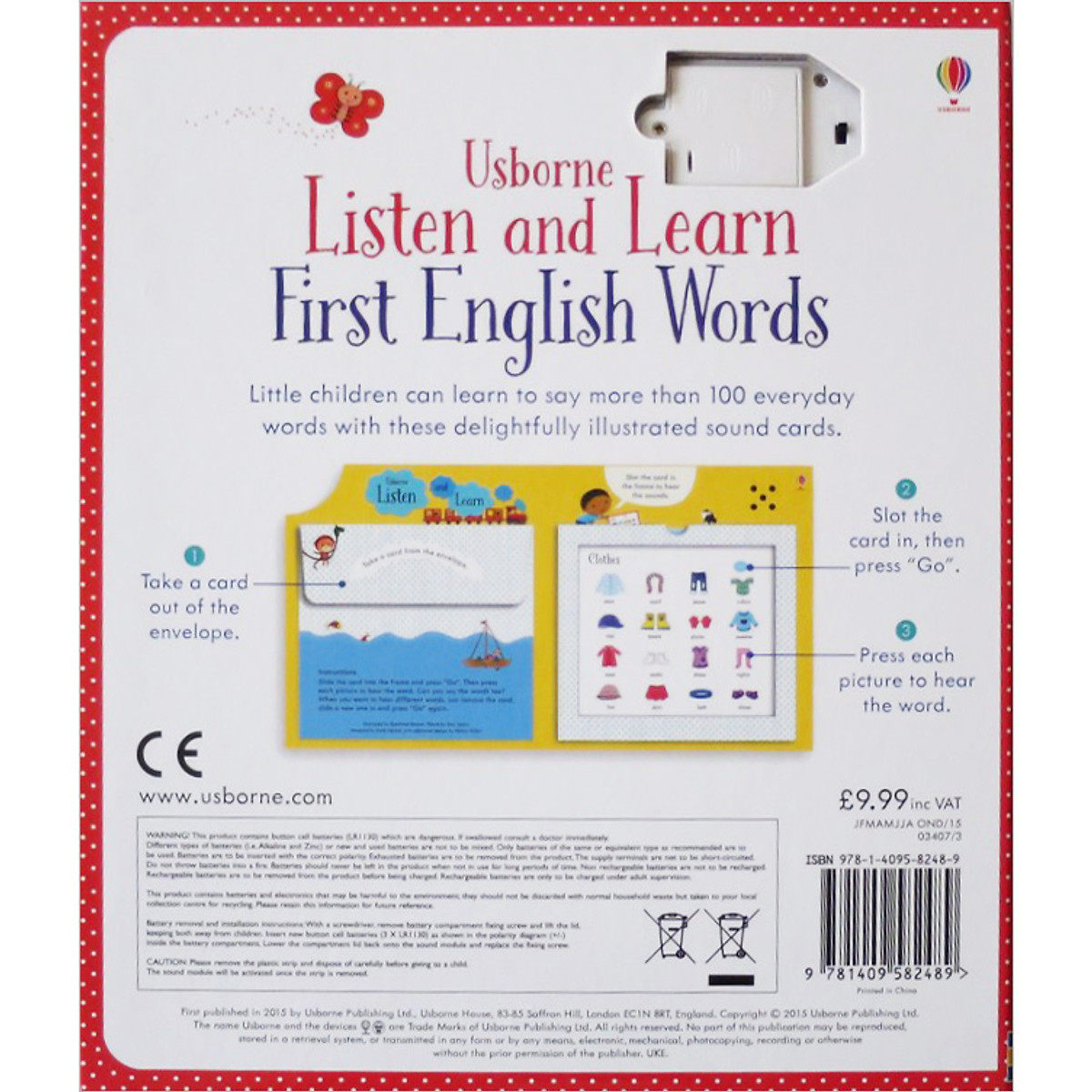 Sách tiếng Anh - Usborne Listen and Learn First English Words (With Over 120 Words)