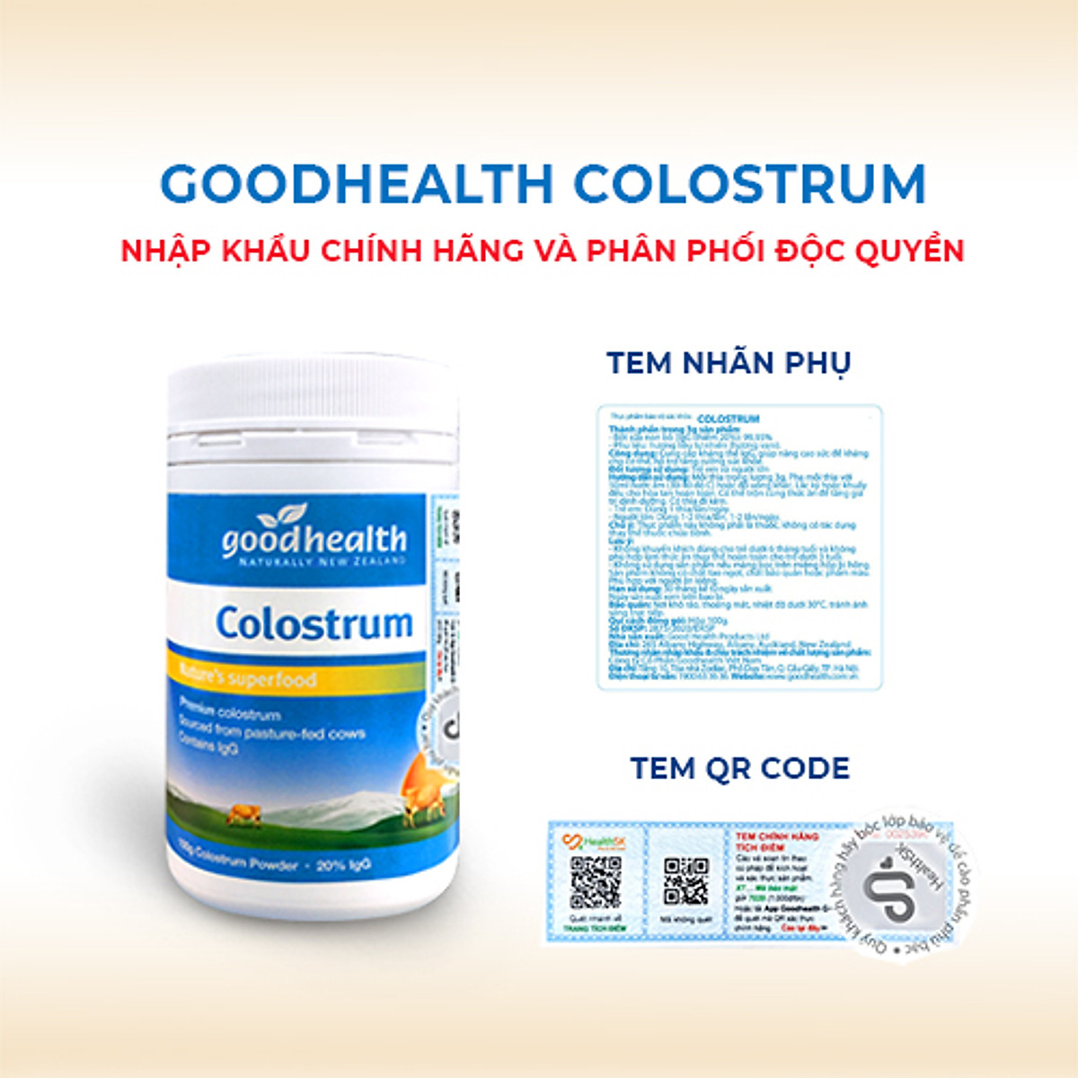 Sữa non Goodhealth Colostrum(100gr)_Nhập khẩu New Zealand