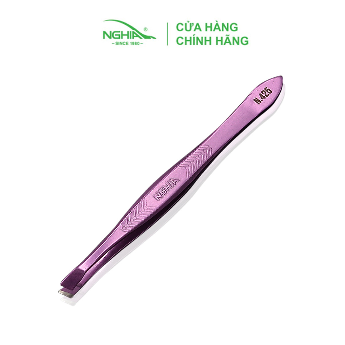 Nhíp Inox Đầu Xéo Nhổ Lông Mày Cao Cấp Kềm Nghĩa N.425