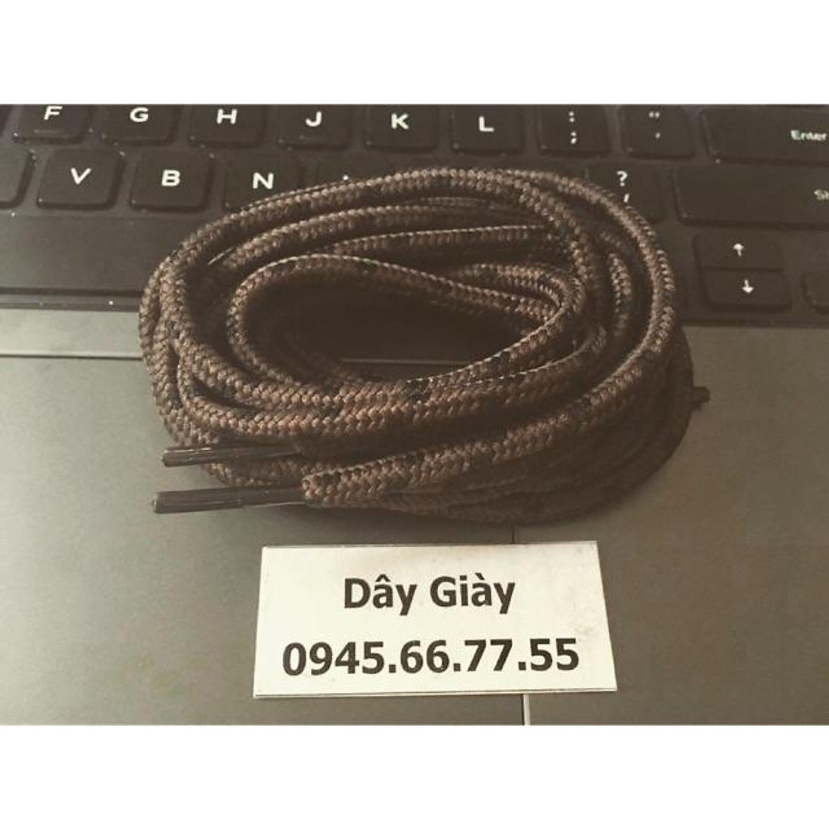 Dây giày màu nâu đen - 1m2
