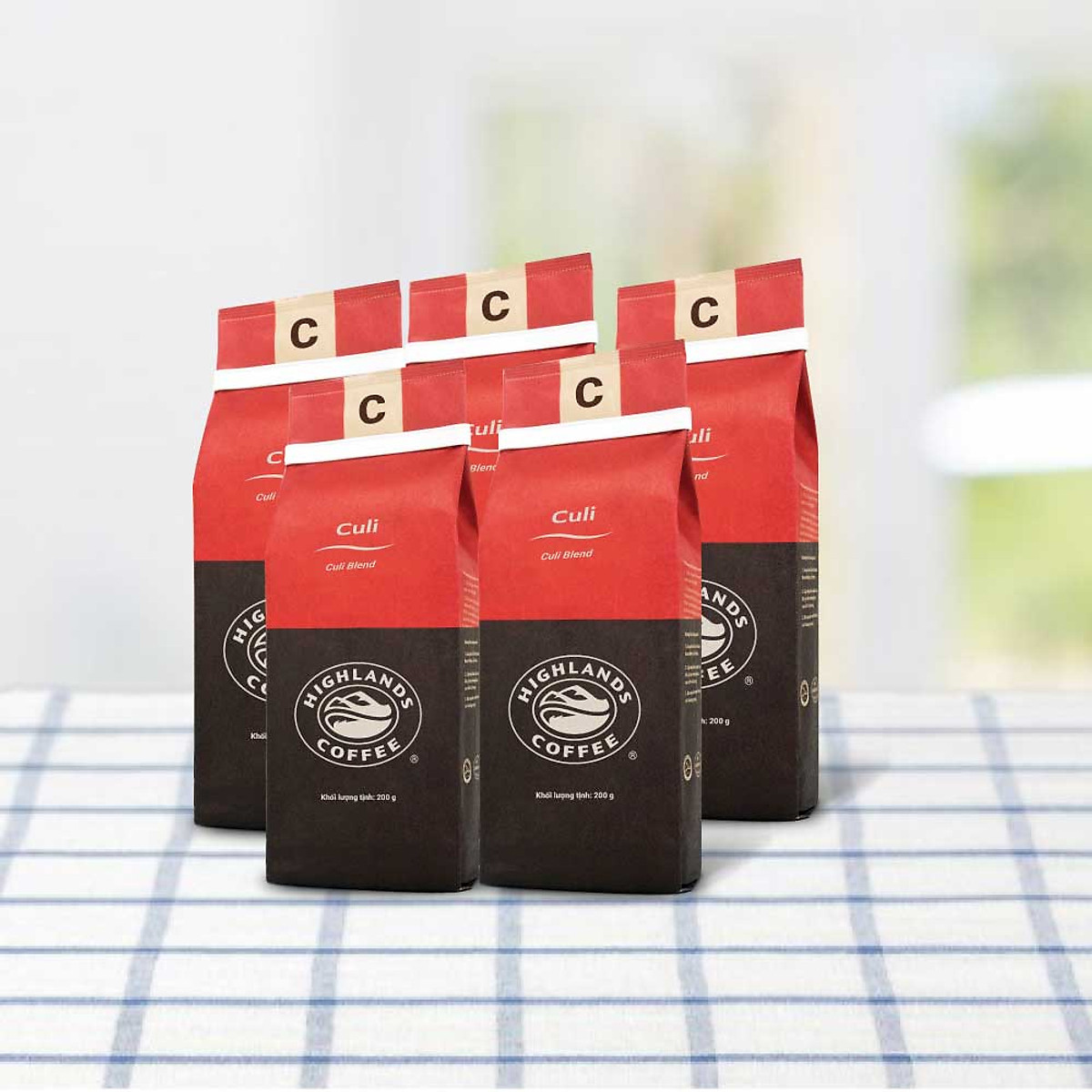 Combo 5 Cà Phê Rang Xay Culi Highlands Coffee 200g/gói