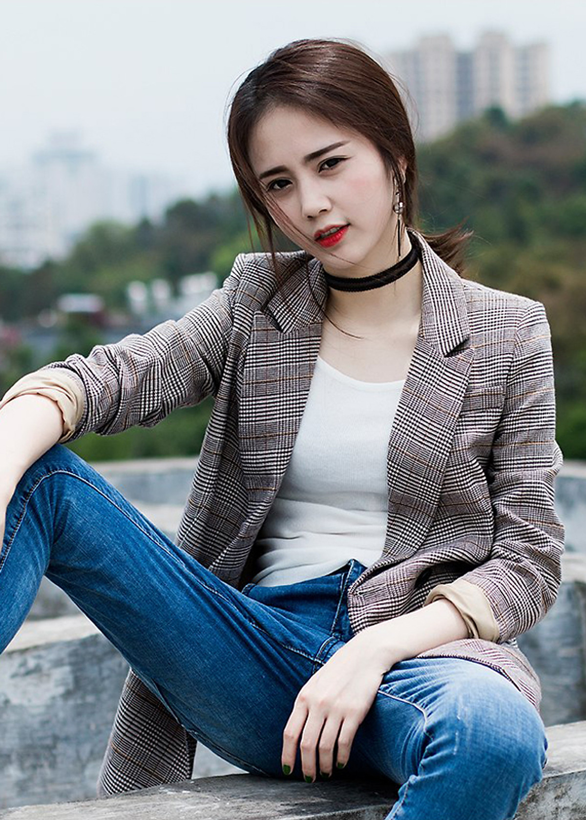 Top 48 ảnh về áo vest nữ caro  NEC