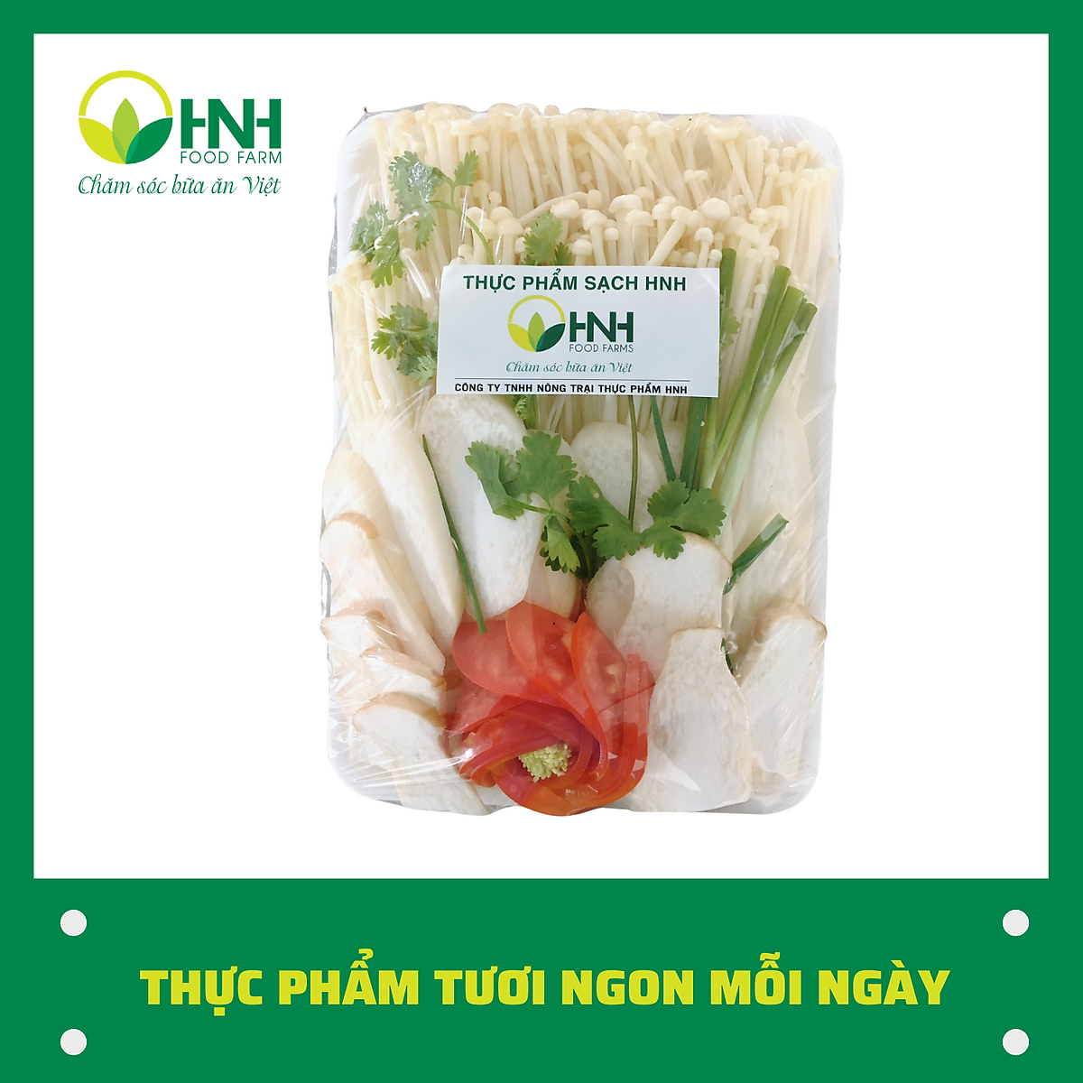 [CHỈ GIAO HÀ NỘI] READY TO COOK 03 set Canh nấm - HNH Food Farm