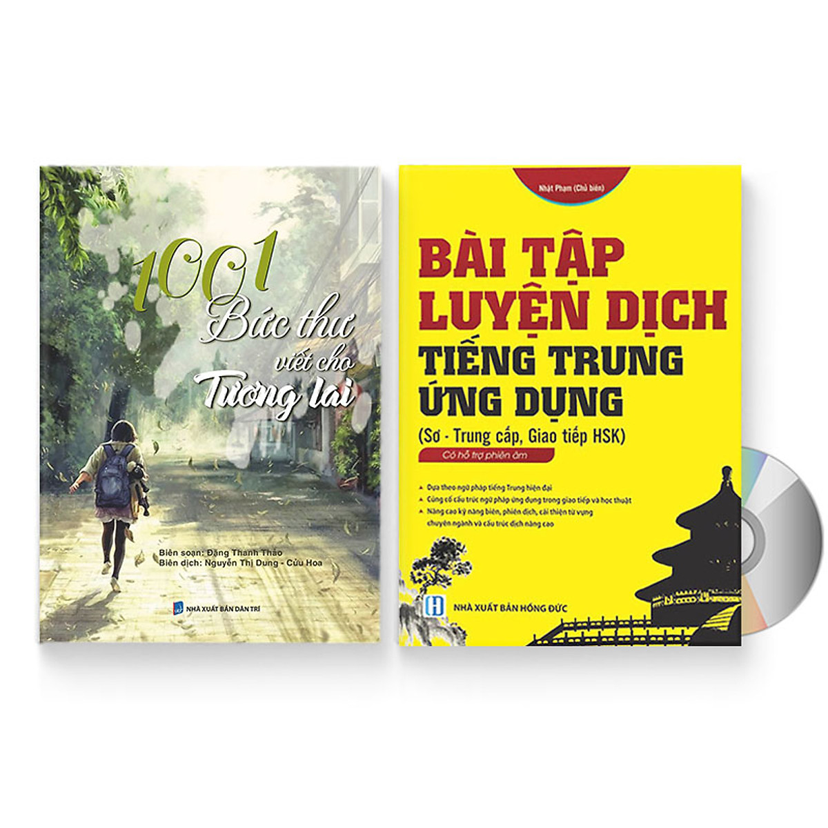 Combo 2 sách: 1001 Bức thư viết cho tương lai + Bài tập luyện dịch tiếng Trung Ứng Dụng (Sơ – Trung cấp, giao tiếp HSK) (Trung – Pinyin – Việt, có đáp án) + DVD quà tặng
